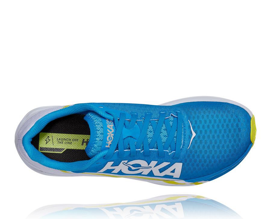 Hoka One One Tenisky Damske Biele/Modre - Rocket X - 06319-LSNV